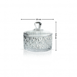 Elegant Glass Sugar Bowl -2SS02-1640