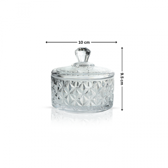 Elegant Glass Sugar Bowl -2SS02-1640 Elegant Glass Sugar Bowl -2SS02-1640