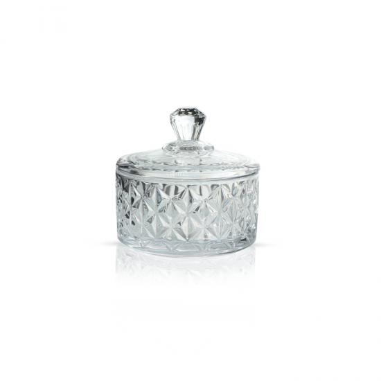 Elegant Glass Sugar Bowl -2SS02-1640 Elegant Glass Sugar Bowl -2SS02-1640