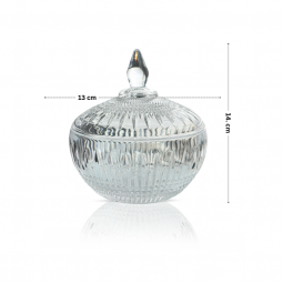 Elegant Glass Sugar Bowl - 2SS02-1645