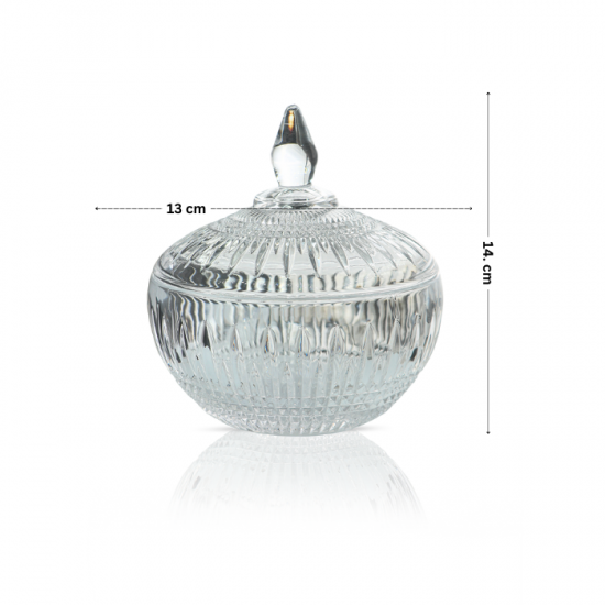 Elegant Glass Sugar Bowl - 2SS02-1645 Elegant Glass Sugar Bowl - 2SS02-1645