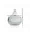 Elegant Glass Sugar Bowl - 2SS02-1646 Elegant Glass Sugar Bowl - 2SS02-1646