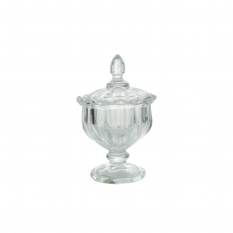 Elegant glass sugar bowl with base - 2SS02-1727
