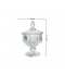 Elegant glass sugar bowl with base - 2SS02-1727 Elegant glass sugar bowl with base - 2SS02-1727