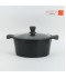 Granite cookware set with a distinctive design, black color - 10 pieces - 2SS1-A01-015