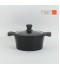 Granite cookware set with a distinctive design, black color - 10 pieces - 2SS1-A01-015