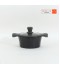 Granite cookware set with a distinctive design, black color - 10 pieces - 2SS1-A01-015