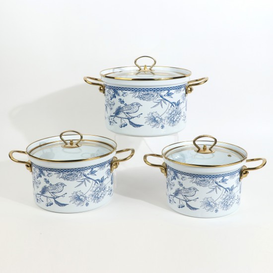 6-Piece Metal Decorated Cookware Set - 2SS1-A01-016