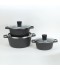 Beige Granite Cookware Set - 6 Pieces Beige Granite Cookware Set - 6 Pieces