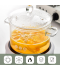 Heat-resistant glass pot with glass lid - 1.5 liters - 2SS1-A05-007