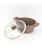 Granite pot with glass lid 24 cm - 2SS1-A11-005