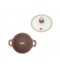Granite pot with glass lid 24 cm - 2SS1-A11-005