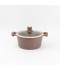 Granite pot with glass lid 24 cm - 2SS1-A11-005