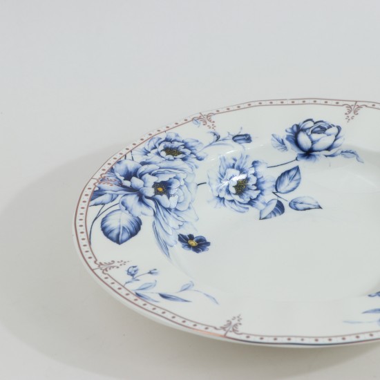 Floral Decorated Plate with Gold Accents - 2SS1-E11-015