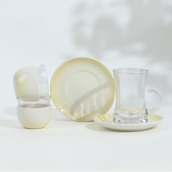Luxury Tea and Coffee Set with Modern Design, 36 Pieces - 2SS1-T01-060