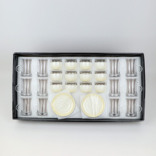Luxury Tea and Coffee Set with Modern Design, 36 Pieces - 2SS1-T01-060