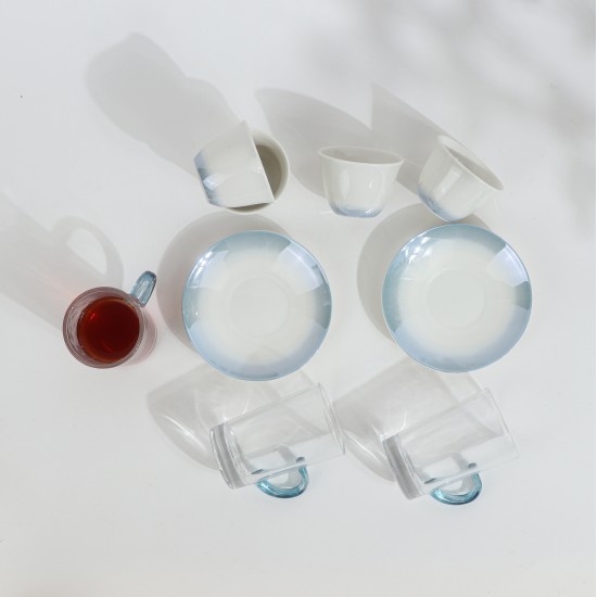 Luxury Tea and Coffee Set with Modern Design, 36 Pieces - 2SS1-T01-064