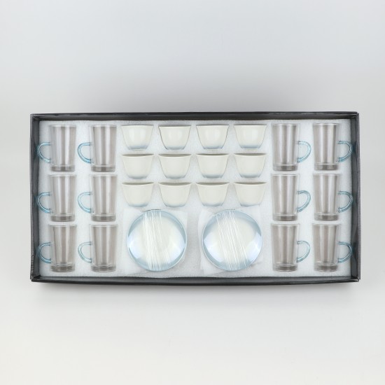 Luxury Tea and Coffee Set with Modern Design, 36 Pieces - 2SS1-T01-064