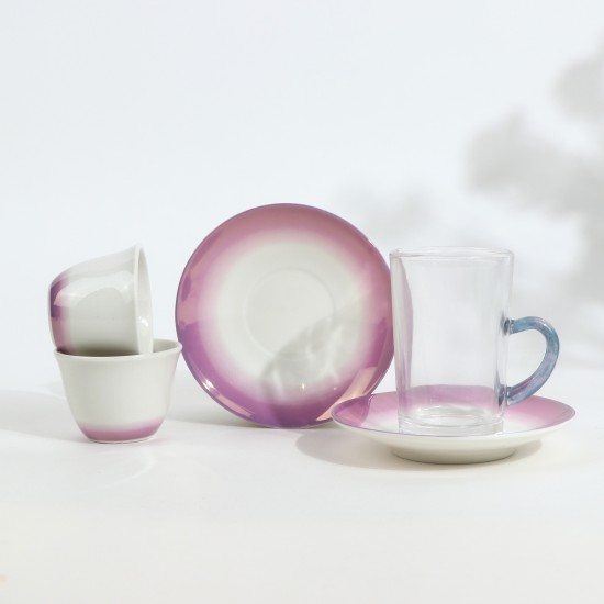 طقم شاي وقهوة فاخر بتصميم عصري 36 قطعة - 2SS1-T01-066