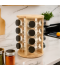 16-piece spice box set with a rotating wooden stand 16-piece spice box set with a rotating wooden stand