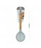 Silicone Ladle Spoon, Perforated, Wooden Handle - Light Grey Silicone Ladle Spoon, Perforated, Wooden Handle - Light Grey