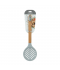 Silicone Ladle Spoon, Perforated, Wooden Handle - Light Grey Silicone Ladle Spoon, Perforated, Wooden Handle - Light Grey