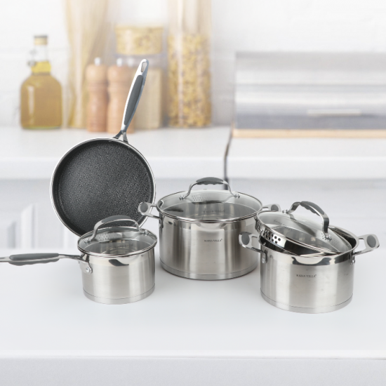 7-piece stainless steel cookware set - 2SS29-348 7-piece stainless steel cookware set - 2SS29-348