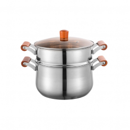 Stainless steel saucepan with strainer - 20 cm