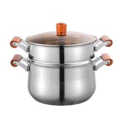 Stainless steel saucepan with strainer - 24 cm