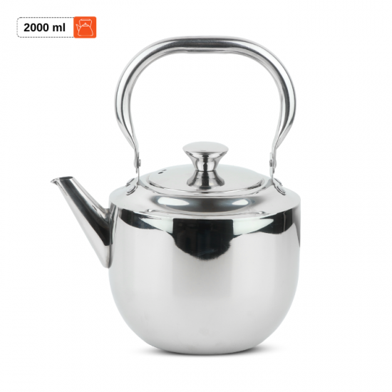 براد شاي أنيق وعصري استيل فضي - 2 لتر -2SS29-484 براد شاي أنيق وعصري استيل فضي - 2 لتر -2SS29-484