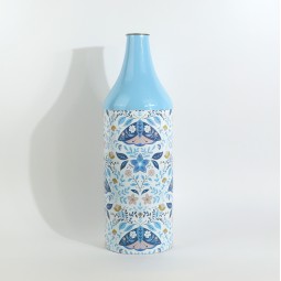 فازة معدنية ديكوريه بطابع زهرية - 2SS3-A04-004