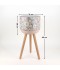 Decorative metal plant stand with a floral pattern and wooden legs - 2SS3-M04-001 Decorative metal plant stand with a floral pattern and wooden legs - 2SS3-M04-001