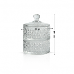 Elegant two-tier glass nut boxes - 2SS7-1350