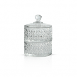 Elegant two-tier glass nut boxes - 2SS7-1350