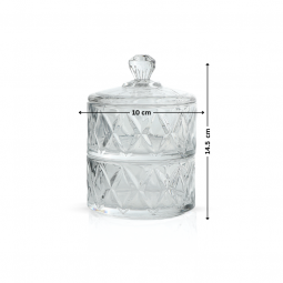 Elegant two-tier glass nut boxes - 2SS7-1353