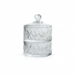 Elegant two-tier glass nut boxes - 2SS7-1353