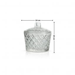 Elegant Glass Sugar Bowl -2SS7-1355