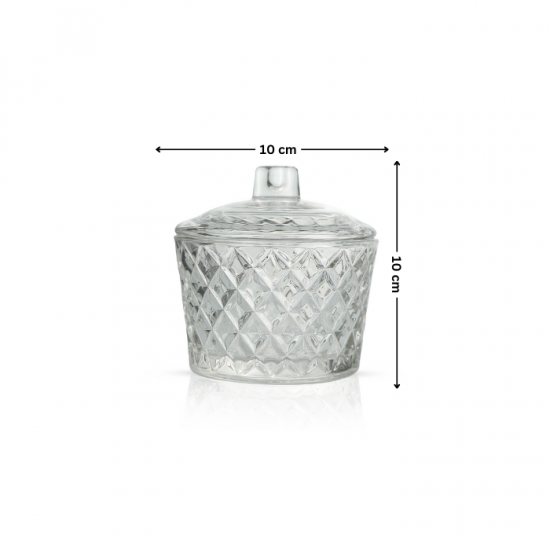 Elegant Glass Sugar Bowl -2SS7-1355 Elegant Glass Sugar Bowl -2SS7-1355