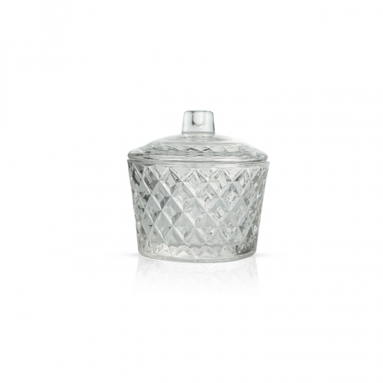 Elegant Glass Sugar Bowl -2SS7-1355 Elegant Glass Sugar Bowl -2SS7-1355