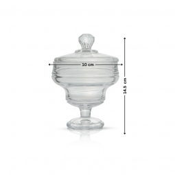 Elegant glass sugar bowl with base - 2SS7-1358