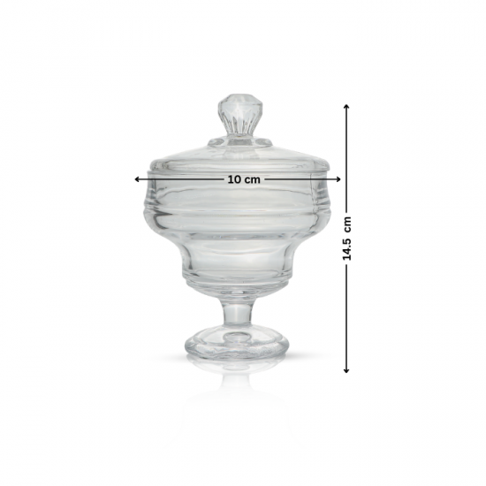 Elegant glass sugar bowl with base - 2SS7-1358 Elegant glass sugar bowl with base - 2SS7-1358