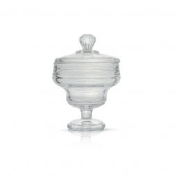 Elegant glass sugar bowl with base - 2SS7-1358