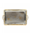 Elegant silver and gold steel serving tray - 2SS7-1364 Elegant silver and gold steel serving tray - 2SS7-1364