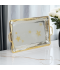 Elegant silver and gold steel serving tray - 2SS7-1364 Elegant silver and gold steel serving tray - 2SS7-1364