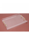 Elegant acrylic serving tray - transparent with a golden handle - 45 x 30 cm Elegant acrylic serving tray - transparent with a golden handle - 45 x 30 cm
