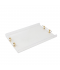 Elegant acrylic serving tray - transparent with a golden handle - 45 x 30 cm Elegant acrylic serving tray - transparent with a golden handle - 45 x 30 cm