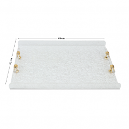 Elegant acrylic serving tray - snowflake with gold handle