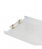 Elegant Acrylic Serving Tray - Snow White with Gold Handle - 20 x 45 cm Elegant Acrylic Serving Tray - Snow White with Gold Handle - 20 x 45 cm