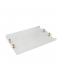 Elegant Acrylic Serving Tray - Snow White with Gold Handle - 20 x 45 cm Elegant Acrylic Serving Tray - Snow White with Gold Handle - 20 x 45 cm