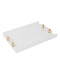 Elegant acrylic serving tray - transparent with a golden handle - 45 x 30 cm Elegant acrylic serving tray - transparent with a golden handle - 45 x 30 cm